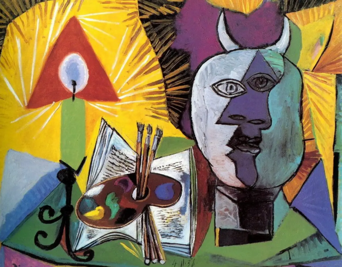 candle, palette, minotaur head picasso for pttechnique chapter 4 methodology